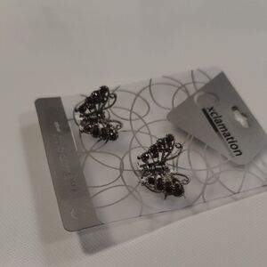 Elegant Butterfly Amber Stone Hair Clips